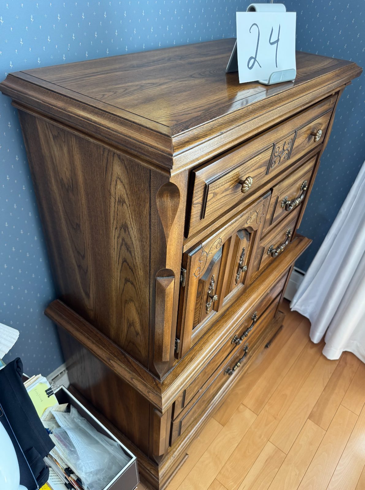Ornate Tallboy Dresser thumbnail 6