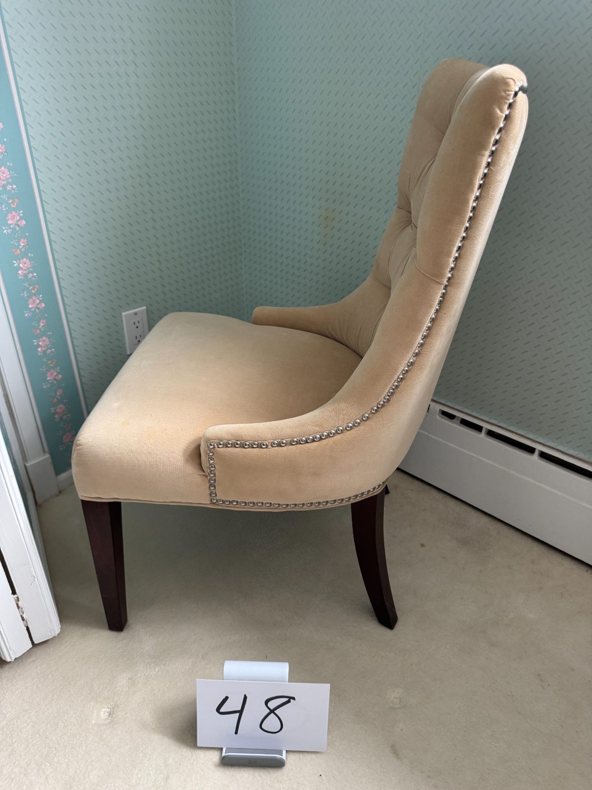 Fabric Chair with Rivets thumbnail 4