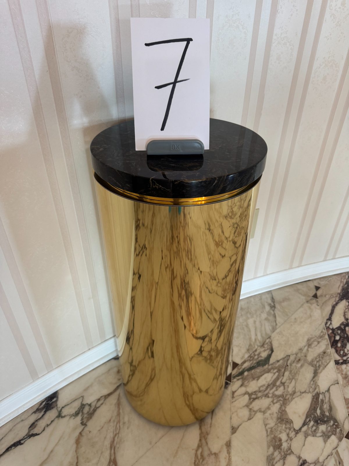 Brass Marble Pedestal