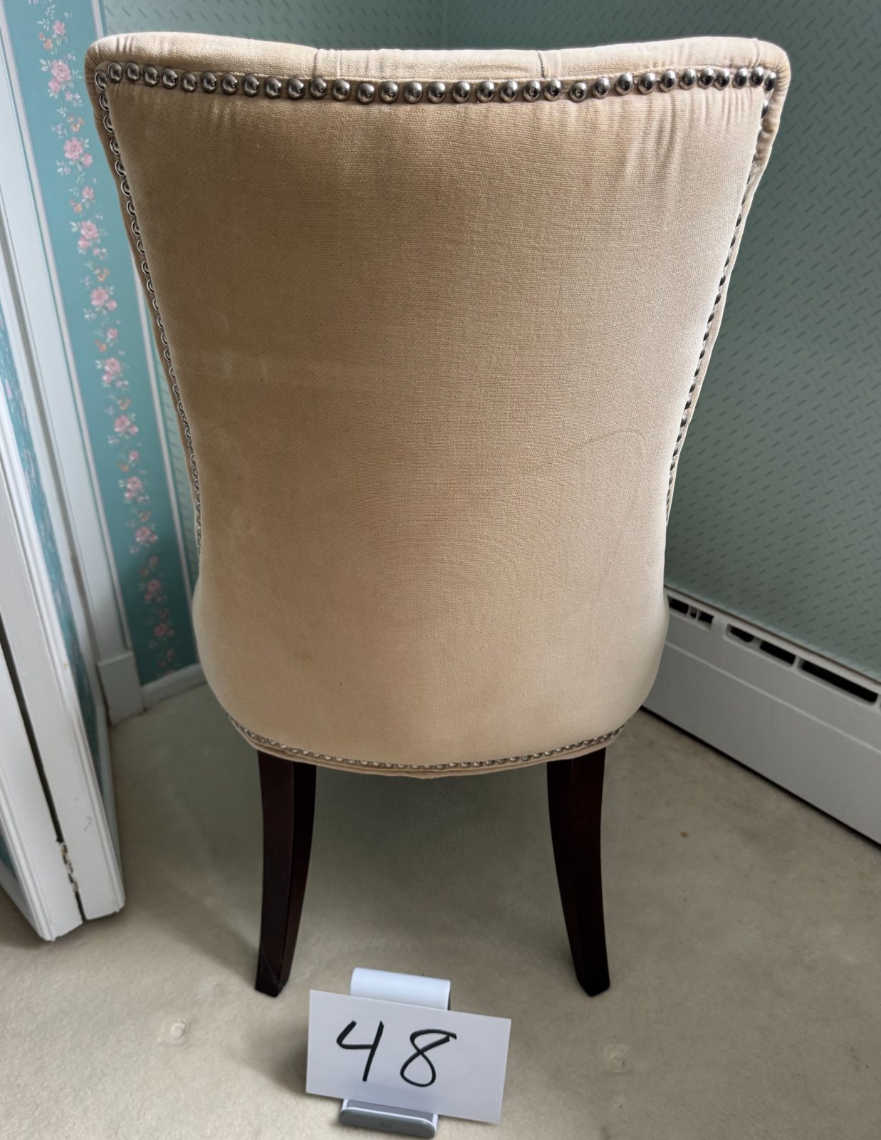 Fabric Chair with Rivets thumbnail 3
