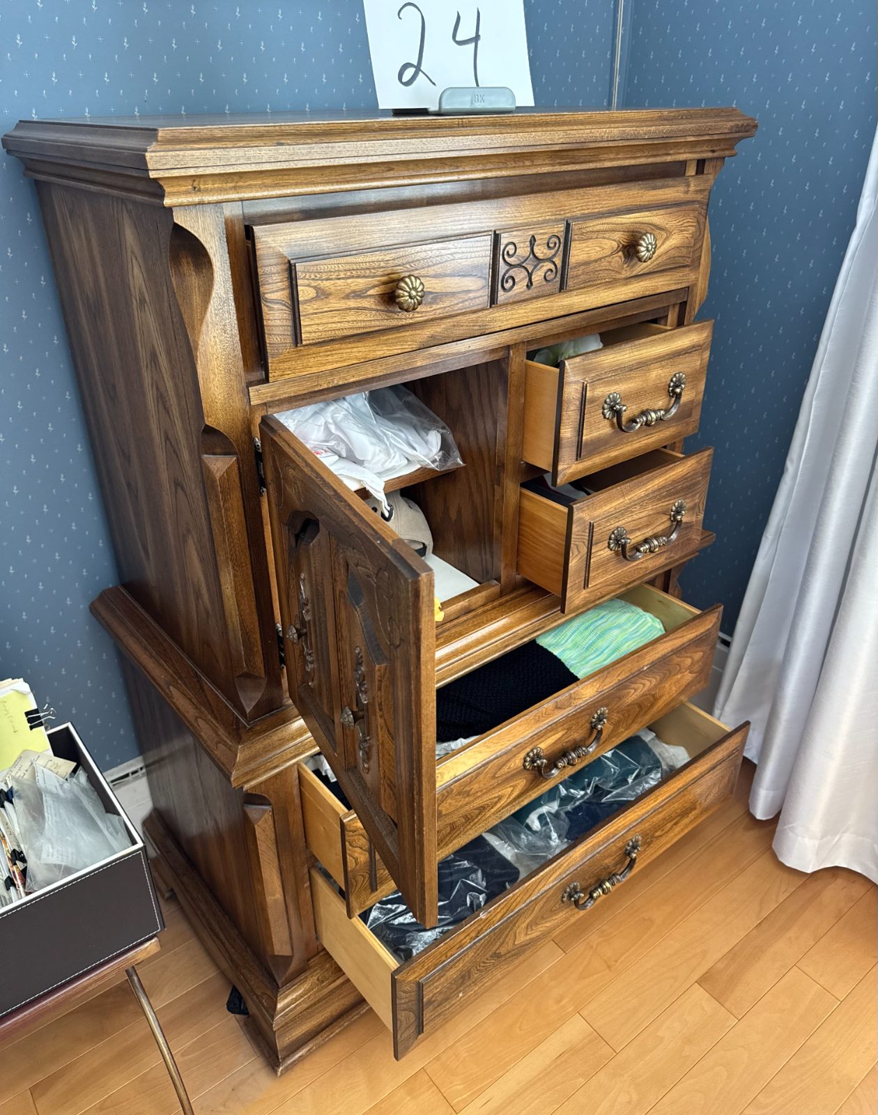 Ornate Tallboy Dresser thumbnail 3